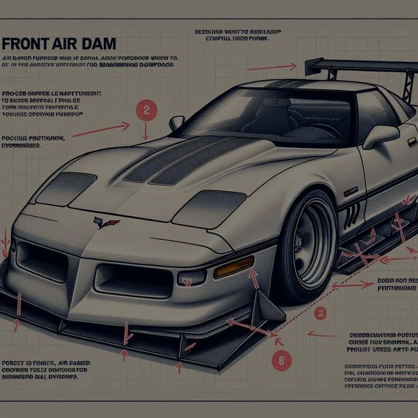 How to Properly Set Up a Front-Air Dam on a Chevrolet Corvette for Optimal Downforce?